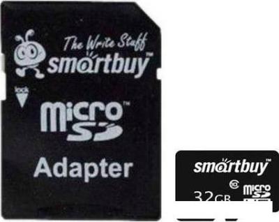 Карта памяти SmartBuy microSDHC Class 10 32GB (SB32GBSDCL10-01)