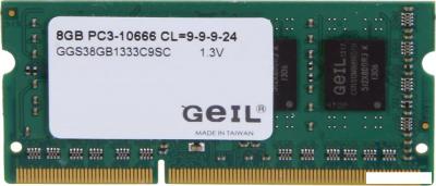 Оперативная память GeIL 8GB DDR3 SO-DIMM PC3-10600 GGS38GB1333C9SC