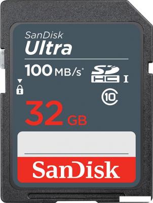 Карта памяти SanDisk Ultra SDHC SDSDUNR-032G-GN3IN 32GB