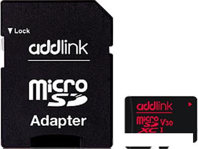 Карта памяти Addlink microSDXC AD128GBMSXU3A 128GB (с адаптером)