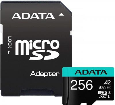 Карта памяти ADATA Premier Pro AUSDX256GUI3V30SA2-RA1 microSDXC 256GB (с адаптером)