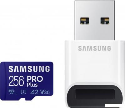 Карта памяти Samsung PRO Plus microSDXC 256GB (с кардридером)