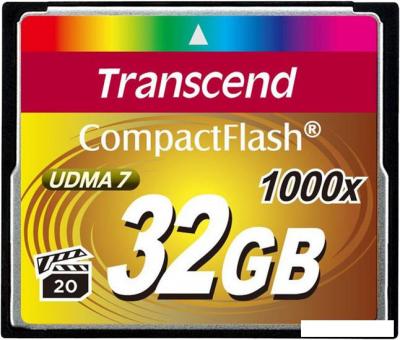 Карта памяти Transcend 1000x CompactFlash Ultimate 32GB (TS32GCF1000)