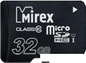 Карта памяти Mirex microSDHC UHS-I (Class 10) 32GB [13612-MCSUHS32]