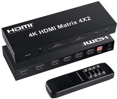 Переключатель USBTOP 4K HDMI Matrix 4x2 & Audio