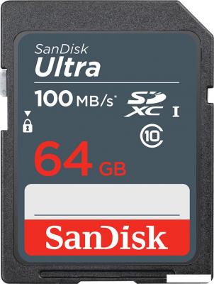 Карта памяти SanDisk Ultra SDXC SDSDUNR-064G-GN3IN 64GB