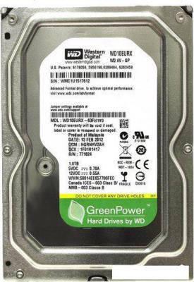 Жесткий диск WD AV-GP 1TB (WD10EURX)