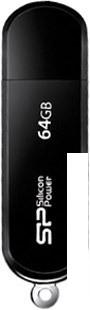 USB Flash Silicon-Power LuxMini 322 Black 64GB (SP064GBUF2322V1K)