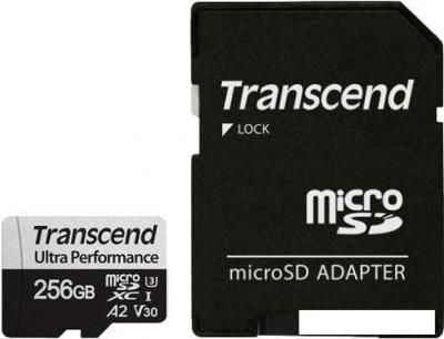 Карта памяти Transcend microSDXC 340S 256GB (с адаптером)