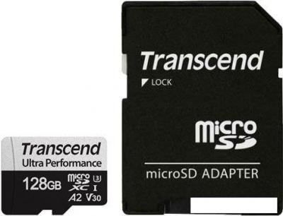 Карта памяти Transcend microSDXC 340S 128GB (с адаптером)