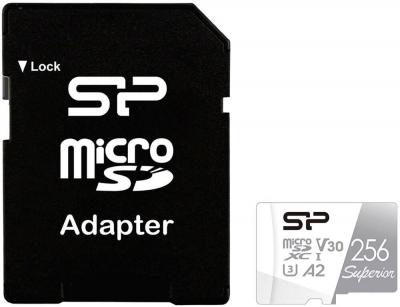 Карта памяти Silicon-Power Superior microSDXC SP256GBSTXDA2V20SP 256GB (с адаптером)