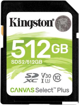 Карта памяти Kingston Canvas Select Plus SDXC 512GB