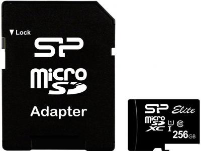 Карта памяти Silicon-Power microSDXC SP256GBSTXBU1V10SP 256GB (с адаптером)