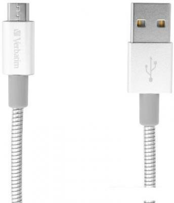 Кабель Verbatim USB-A – micro-USB 1 м (серебристый) 48862