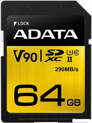 Карта памяти ADATA Premier ONE ASDX64GUII3CL10-C SDXC 64GB