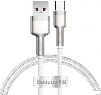 Кабель Baseus Cafule Series Metal Data Cable USB Type-A - Type-C 66W CAKF000202 (2 м, белый)