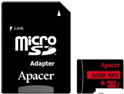 Карта памяти Apacer microSDHC AP32GMCSH10U5-R 32GB (с адаптером)