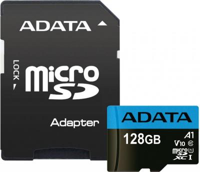 Карта памяти ADATA Premier AUSDX128GUICL10A1-RA1 microSDXC 128GB (с адаптером)