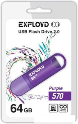 USB Flash Exployd 570 64GB (фиолетовый) [EX-64GB-570-Purple]