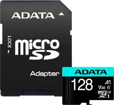 Карта памяти ADATA Premier Pro AUSDX128GUI3V30SA2-RA1 microSDXC 128GB (с адаптером)