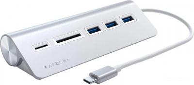 USB-хаб  Satechi USB-C Combo Hub ST-TCHCRS (серебристый)