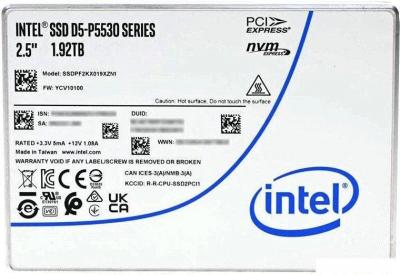 SSD Intel D5-P5530 1.92TB SSDPF2KX019XZN1