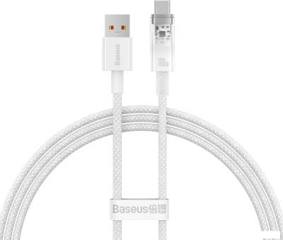 Кабель Baseus Explorer Series Fast Charging Cable with Smart Temperature Control 100W USB Type-A - USB Type-C (2 м, белый)